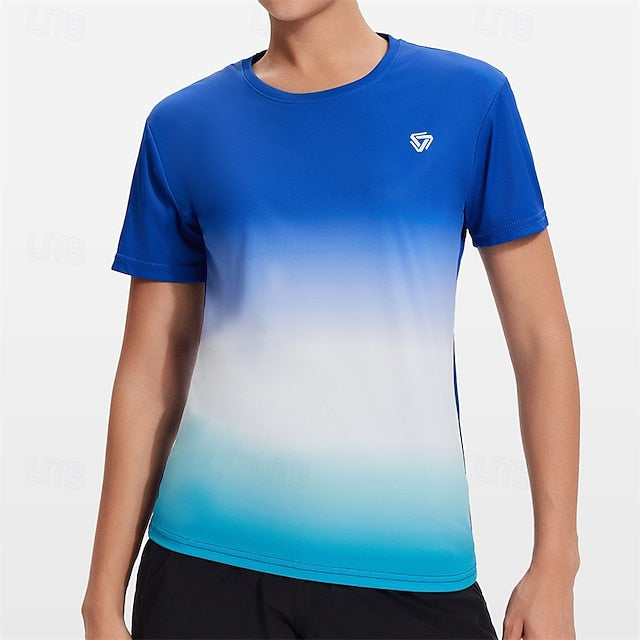 Women's Yoga Top Crew Neck Quick Dry Breathable Short