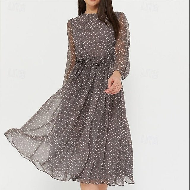Women's Midi Dress Lace Dress Cocktail Dress Elegant
