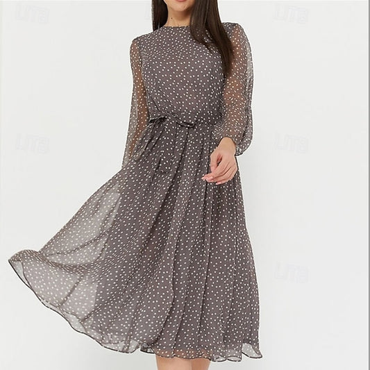 Women's Midi Dress Lace Dress Cocktail Dress Elegant