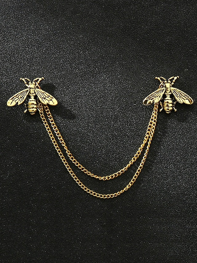 Collar Pins – Reindeer Elegant Men's Christmas Alloy