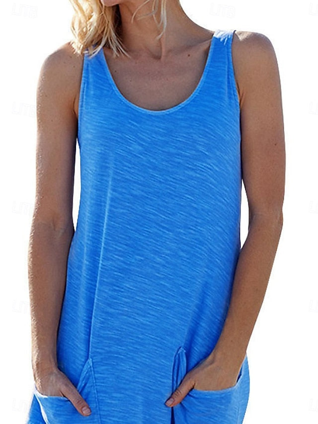 Women's Midi Dress Casual Dress Tank Dress Basic Casual