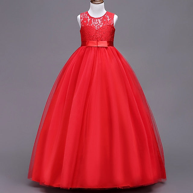 Dress Flower Girls' Party Gown Girl Evening