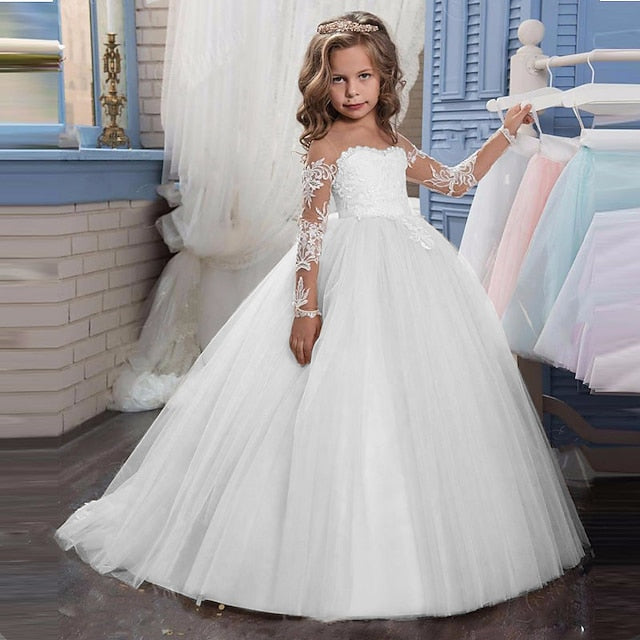 Girl Princess Dress Flower Girls' First Communion