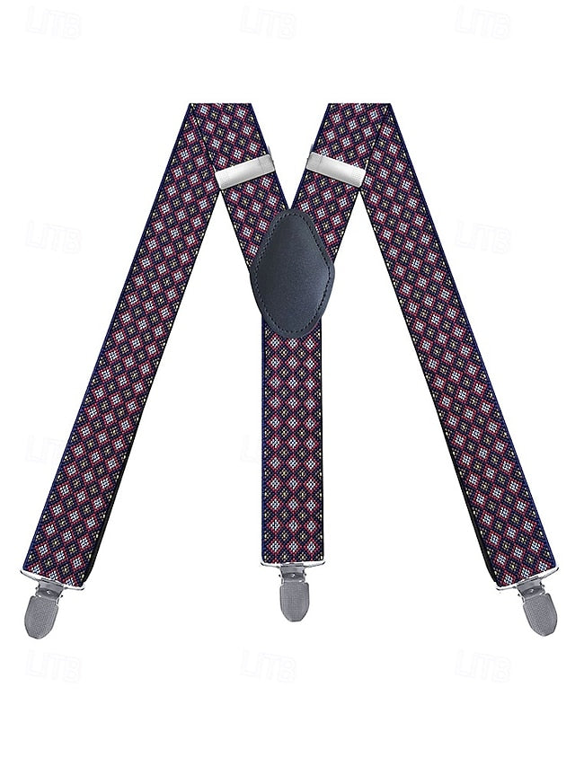 Suspenders Pattern Clip-On Argyle Classic – Men's