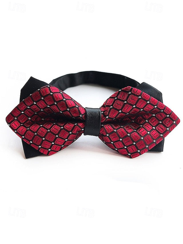Bow Christmas Pattern Geometric with Men's Tie