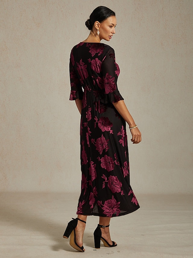 Women's Midi Dress A Line Dress Elegant Birthday Cocktail