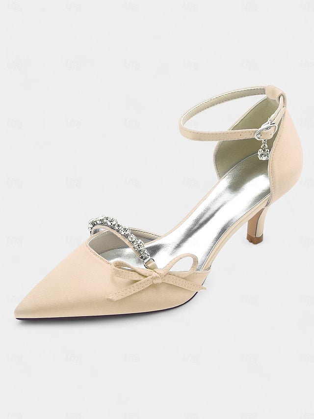 Elegant Kitten Heel – Pointed-Toe Women Shoes Wedding for