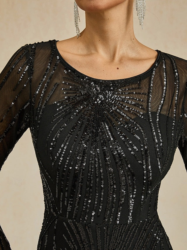 Women's Sequins Maxi Dress Sheath Dress Elegant Evening
