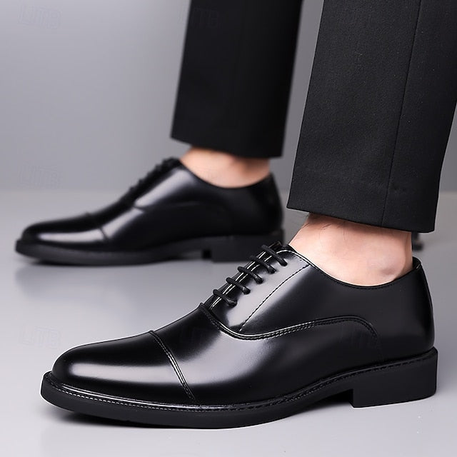 Oxford Shoes Cap-Toe Men's Design Brown – Classic