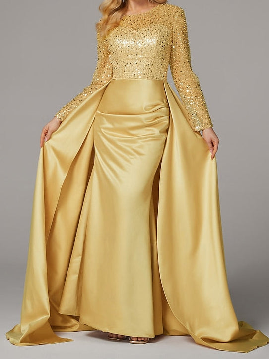 Elegant Floor Carnival Dress Gown Mermaid Evening Masquerade