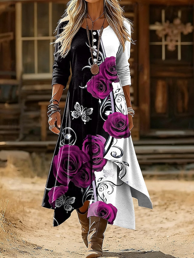 Women's Midi Dress Shift Dress Casual Daily Holiday Regular