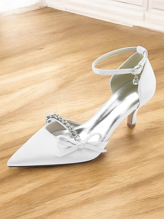 Elegant Kitten Heel – Pointed-Toe Women Shoes Wedding for