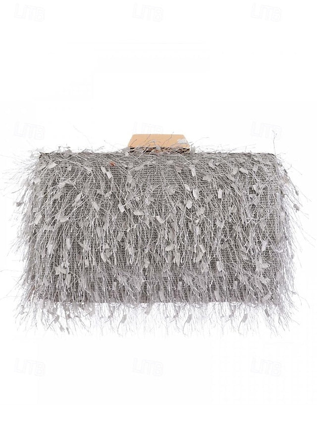 Clutch Feathered Women's Chain Evening Chic Strap with