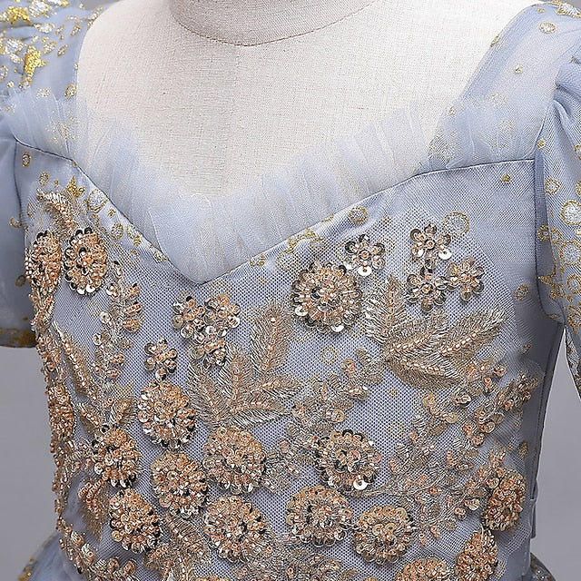 Short Polka Kids Star Girls' Party Dot Dress Flower