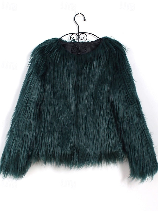Faux Coat Warm Leathers Fur Women's Comfortable Furs