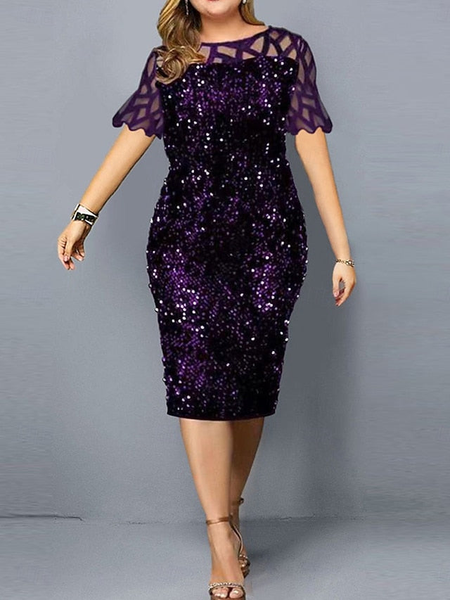 the Mother Bride of Elegant Length Crew Dress Neck Tea