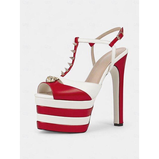 and High Edgy Platform Metallic Gold Silver - Heels Women's