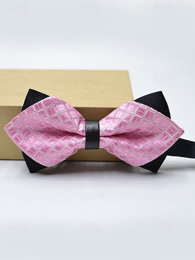 Men's Tie Bow with Christmas Pattern Geometric
