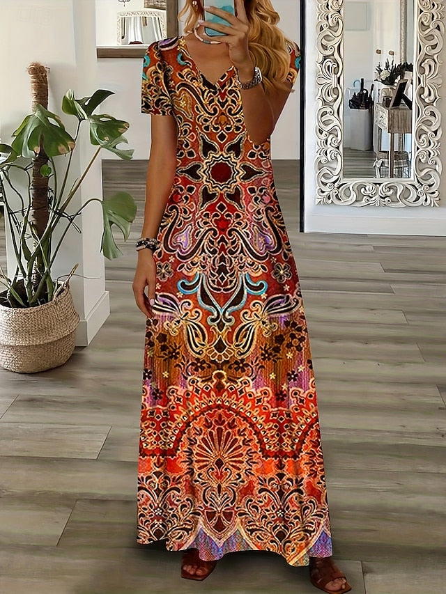 Women's Maxi Dress T Shirt Dress Tee Dress Sundress Summer
