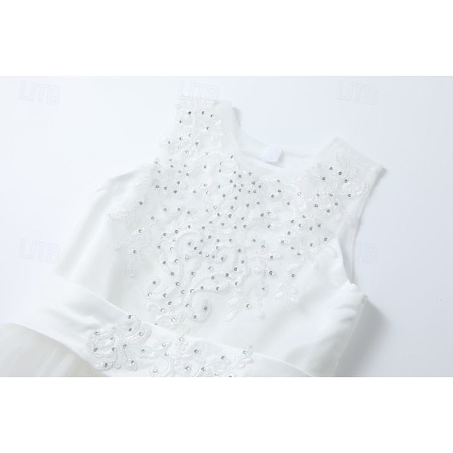 Kids Flower Girl Sleeveless Wedding Girls' Dress