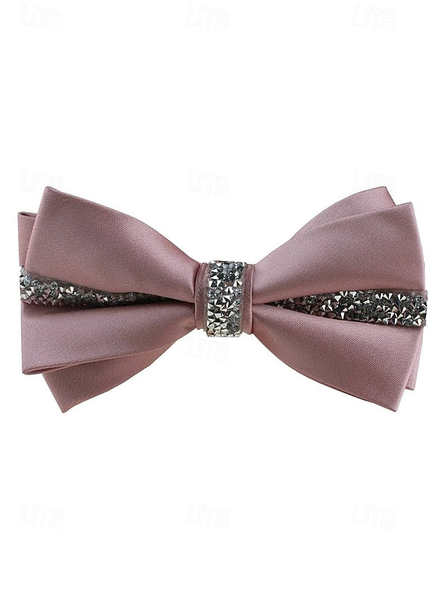 with Satin Bow Embellishment Burgundy Crystal – Elegant Tie
