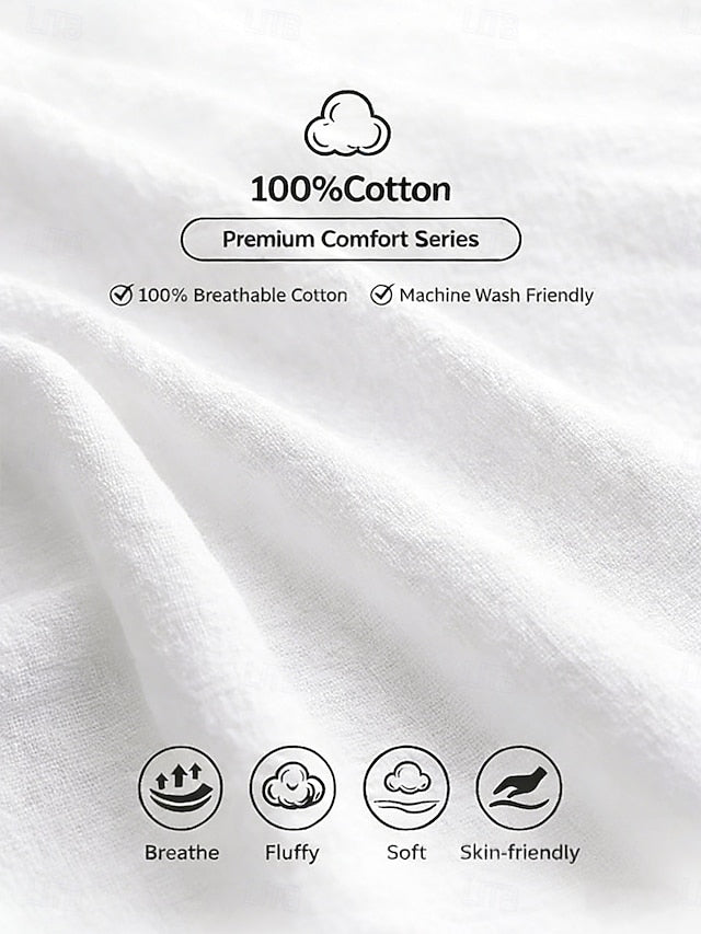 Women's Shirt Button Up Blouse 100% Cotton Plain Daily