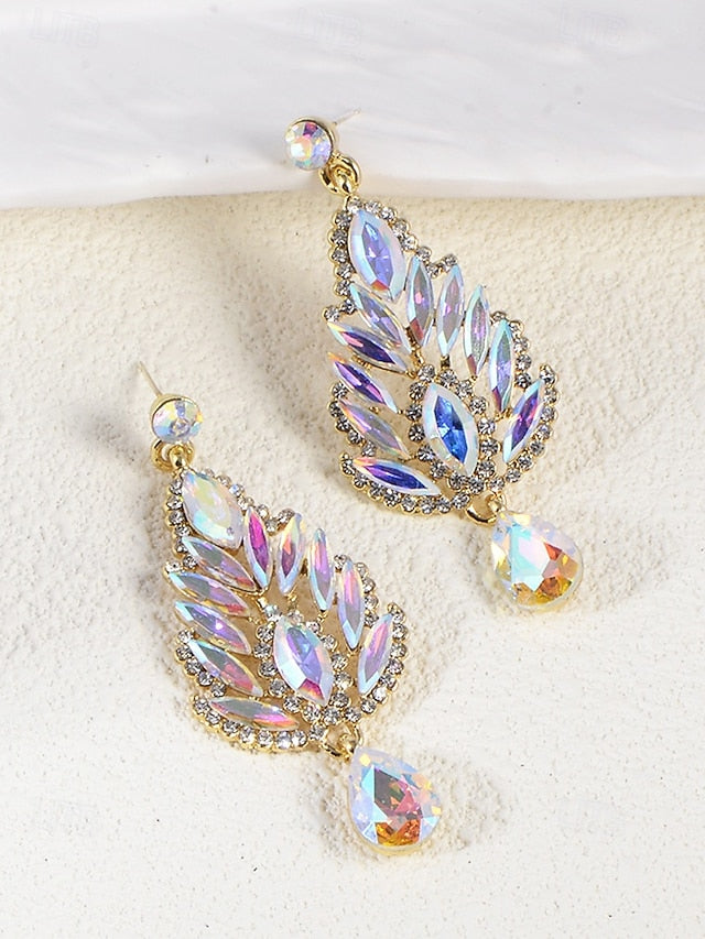 Drop Emerald Green Women's Crystal – Earrings