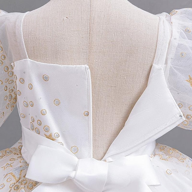 Girl Sequin Floral Girls' Dress Kids Party Flower