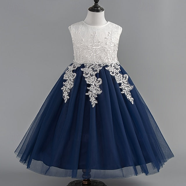 Sleeveless Wedding Girls' Dress Special Floral Kids Party