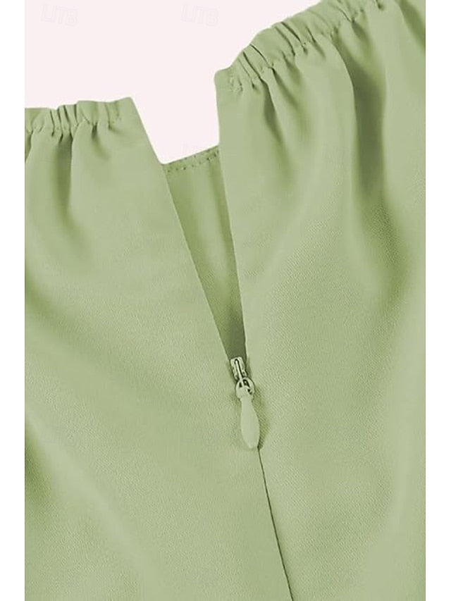 Women's Midi Dress Cotton Linen Dress Fashion Basic Modern