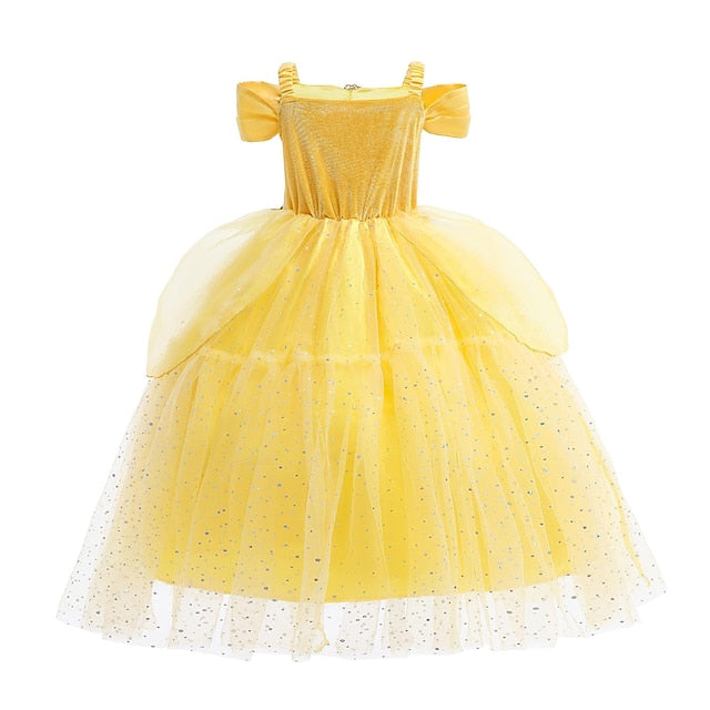 Princess Dress Girl Belle Girls' Tulle dress Flower