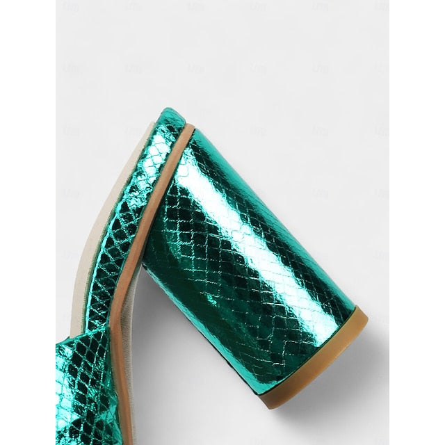 – Bow with Mules Metallic Design Women's Bridal Pink