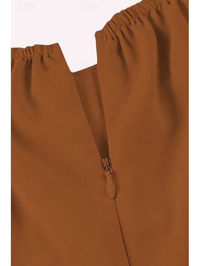 Women's Midi Dress Cotton Linen Dress Fashion Basic Modern