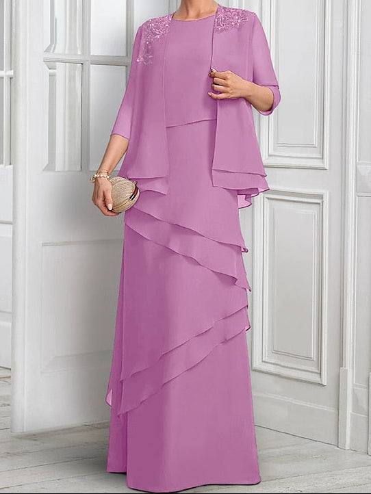 Mother the Piece Suit Formal Two Elegant of Bride A-Line Dress