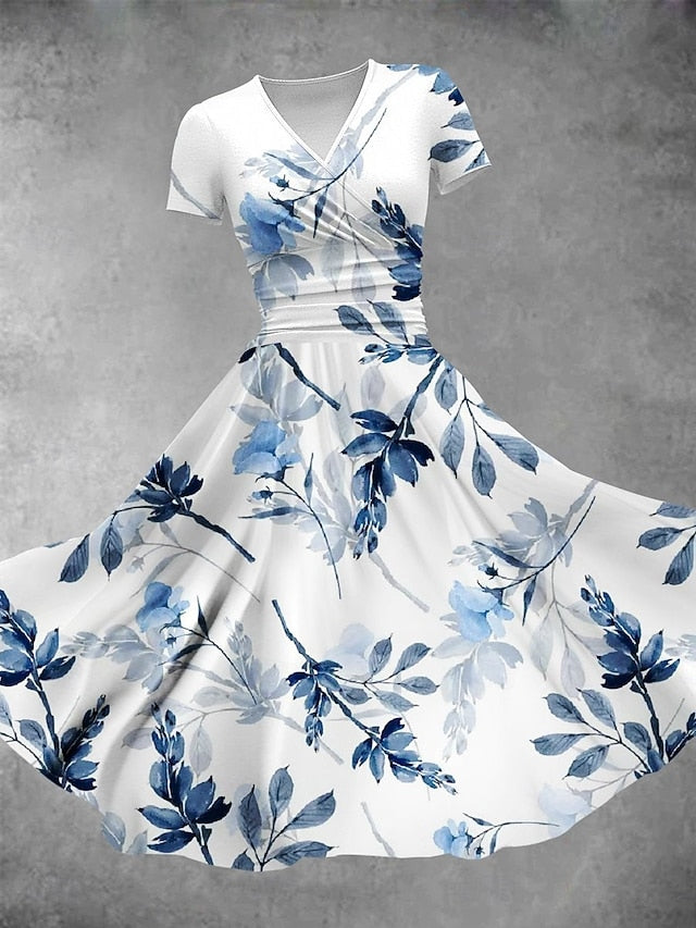 Women's Midi Dress Summer Dress Fit And Flare Dress Party