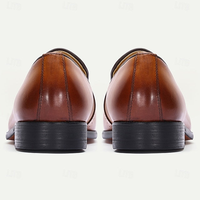 – Classic Light Leather Men's Brown Tassel Loafers