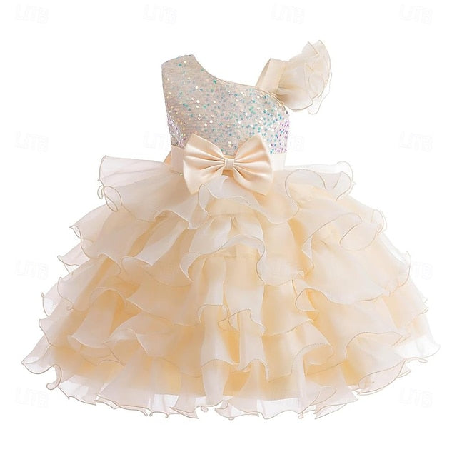 Pageant Ruffle Flower Wedding Ball Girls Kids Gown Party Dress