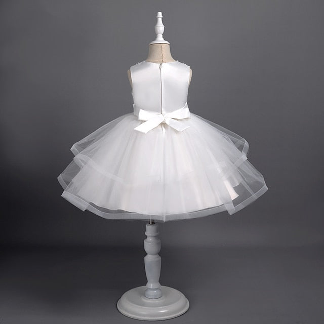 Party Girls' Sleeveless Color Toddler Solid Dress