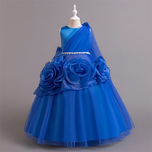 Cosplay Party Color Dress Solid Kids Girls'