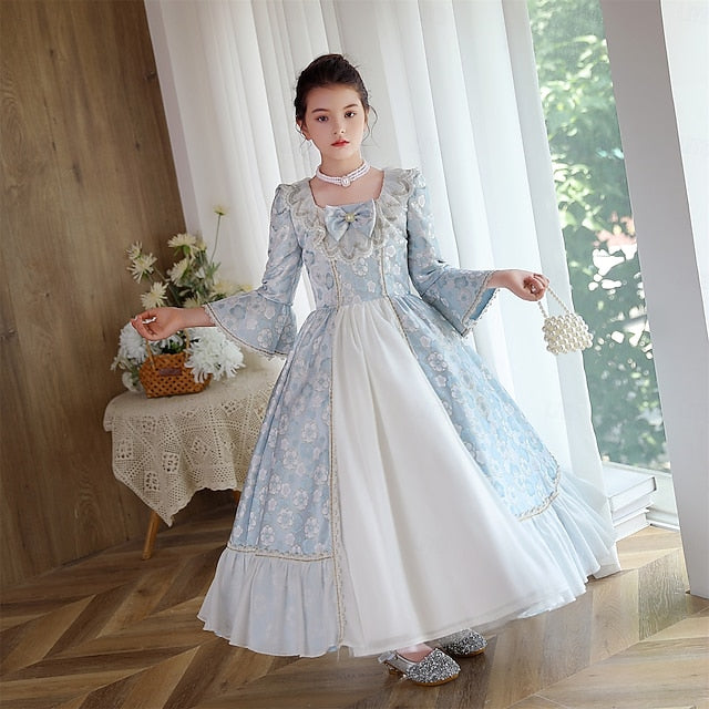 Girl Flower Vintage Rococo Masquerade Gothic Inspired Dress