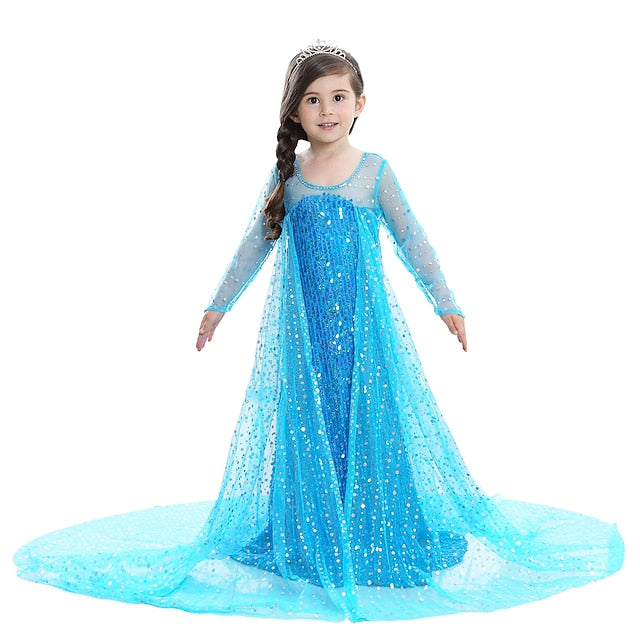 Girls' Dress Elsa Movie Girl Princess Flower Frozen