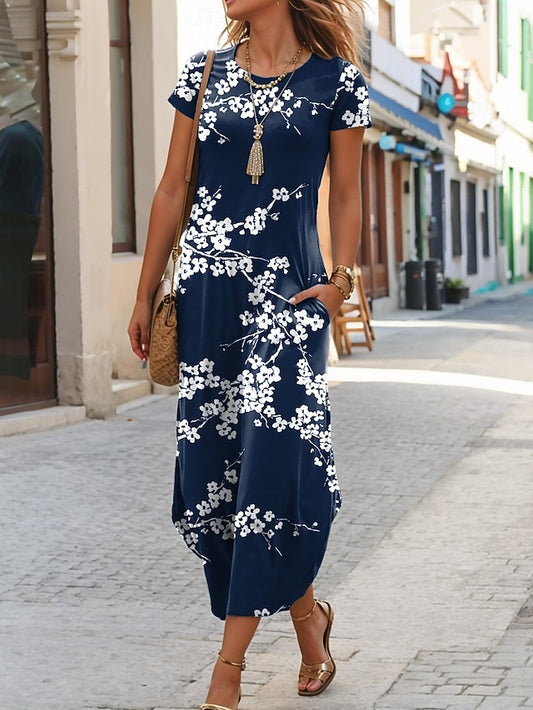 Women's Midi Dress T Shirt Dress Tee Dress Summer Dress