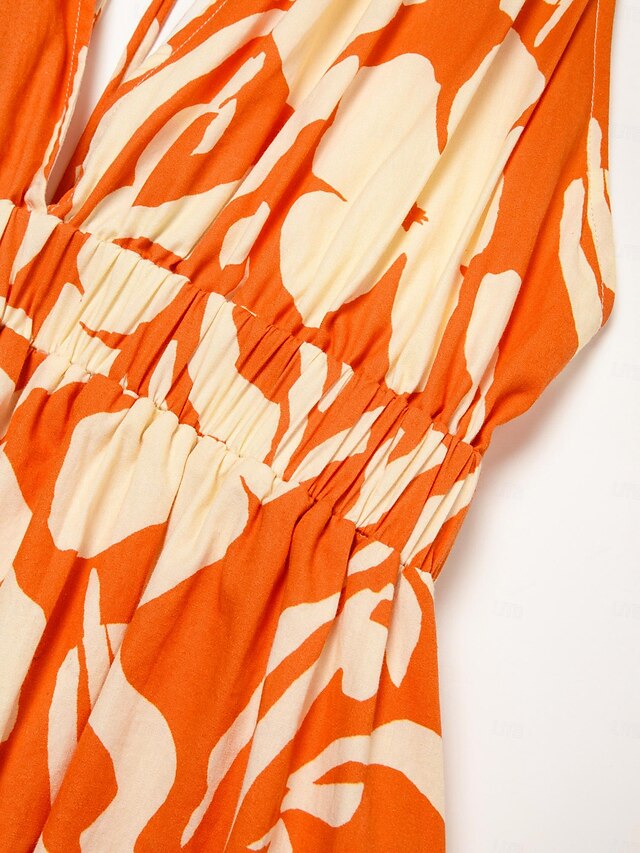 Cotton Resort Wear Sleeveless Floral Maxi Dress