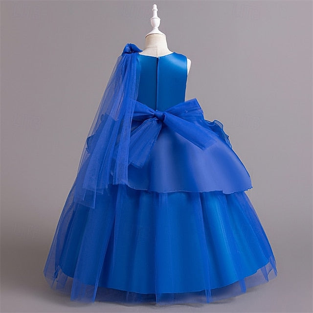Cosplay Party Color Dress Solid Kids Girls'