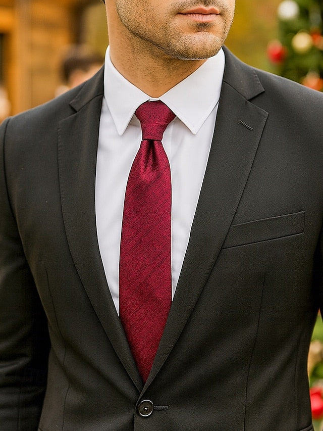 Herringbone Christmas – Tie Stylish Men's Polyester