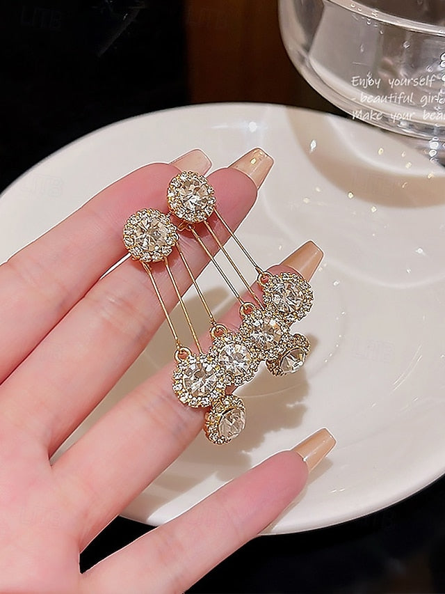 Earrings – Dangle Women Elegant Sparkling Crystal for