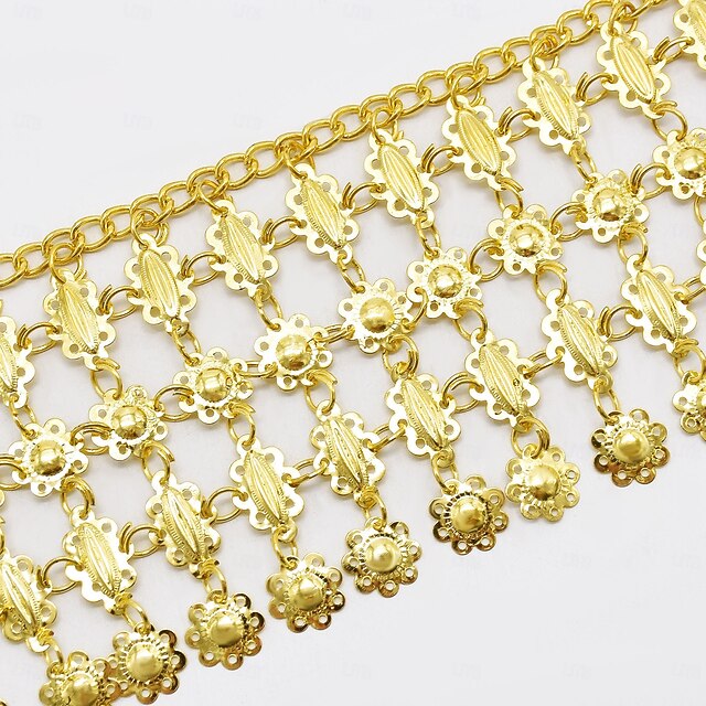 Women's Belt Metal Alloy Silver Yellow Gold Waist Belt