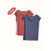 Women's Blouse Solid Color Stylish Casual Short Sleeve V