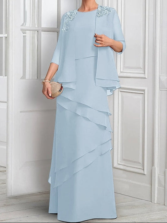 Mother the Piece Suit Formal Two Elegant of Bride A-Line Dress