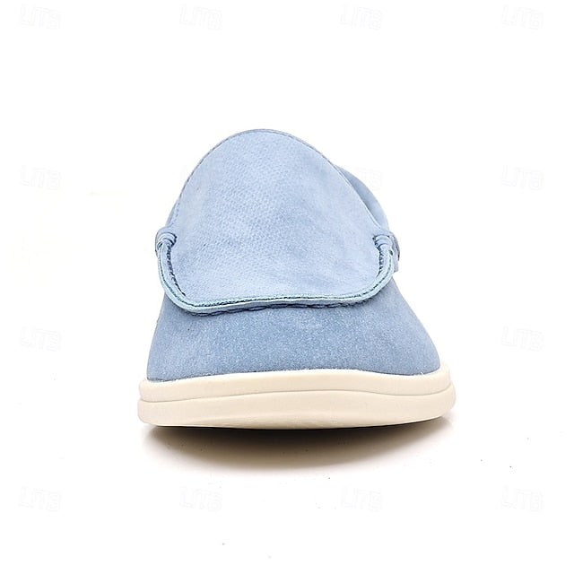 Light Men's – Loafers Faux Blue Slip-On Casual Breathable